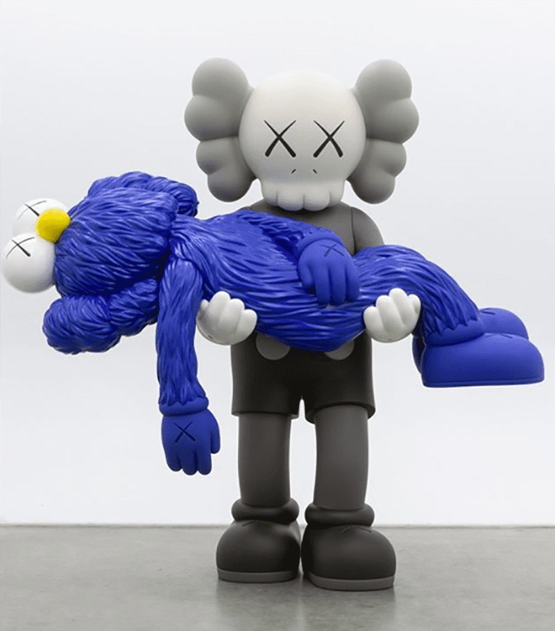 Kaws 的雕塑。 ?Kaws 通過 Instagram